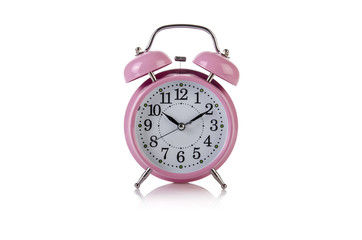 Alarm clock in time concept isolated on white