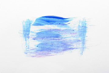 Blue colored brush strokes
