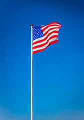 Fototapeta premium American flag waving in the wind, USA