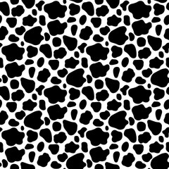 seamless cow print pattern and background vector illustration