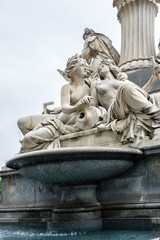Pallas Athena fountain near Parliament Building. Vienna, Austria