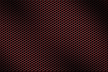 red chrome grille. metal background.