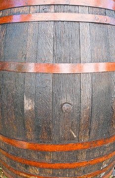 Wooden larger barrel closeup