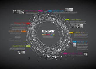Fototapeta premium Vector Infographic abstract timeline report template