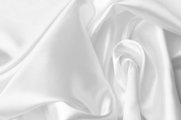 Plakat White silk fabric texture