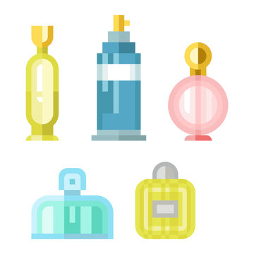 Perfume bottle vector template