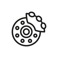 Brake shoe icon on white background
