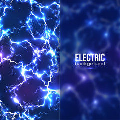 Electric background with plastic transparent banner - 119296923