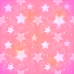 Pink blurred stars vector seamless pattern