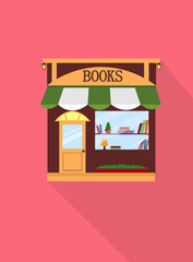 Obraz premium Sleek style book store , vector illustration .
