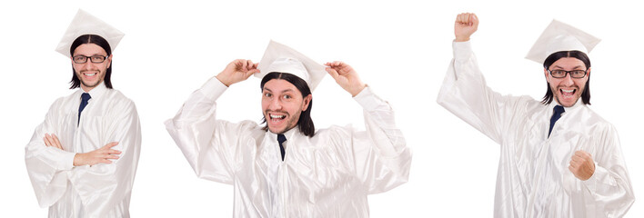 Young man ready for university graduation