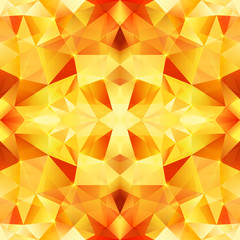 Fototapeta premium Orange crystal vector abstract seamless pattern