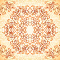 Ornate vintage template in Indian mehndi style
