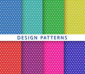 Big collection of seamless colorful retro patterns. Hipster geometric style design. Tribal ethnic motives. Vector illustration.