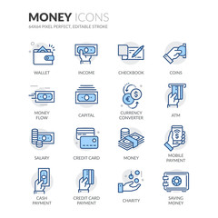 Line Money Icons