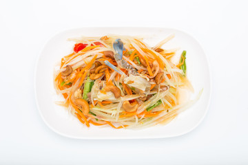 papaya salad with crab
