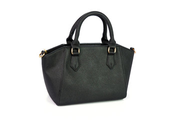 Black female bag isolated over white
