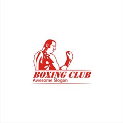 boxing club logo template
