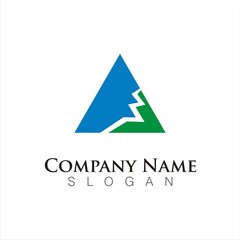 abstract mountain outdoor logo template