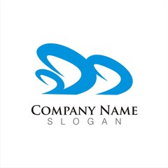 blue wave logo template