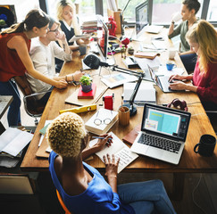 African Descent Brainstorming Working Workplace Concept