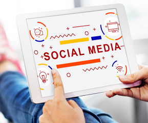 Social Media Online Network Technology Graphic Concept