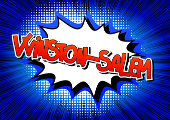 Winston-Salem - Comic book style word.