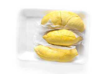 durian fruit in tray