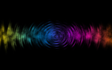 wave abstract background black full color