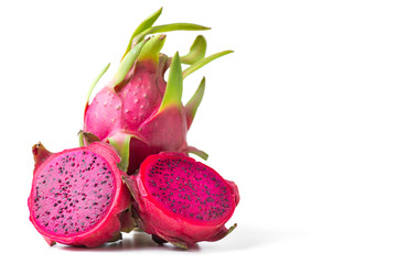 sliced dragon fruit