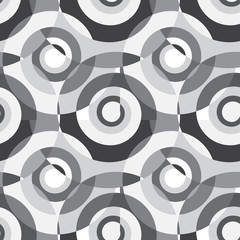 Grey Abstract Spiral Background Seamless Pattern