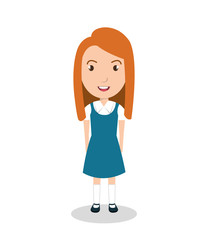 girl student uniform icon