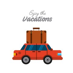 enjoy vacations travel isolated icon