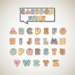 comic font alphabet pop art © Gstudio