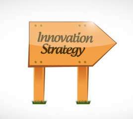 Innovation Strategy wood isolated sign concept