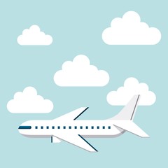 Fototapeta na wymiar airplane flying isolated icon
