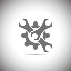 Repair auto service icon. Wrench icon illustration.