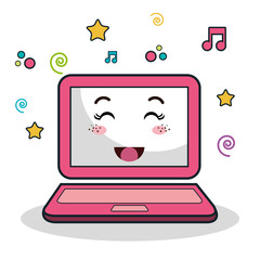 laptop computer character icon
