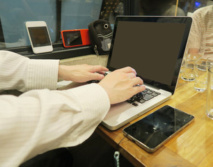 businessman PC typing