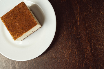 Fototapeta na wymiar cheesecake on the plate