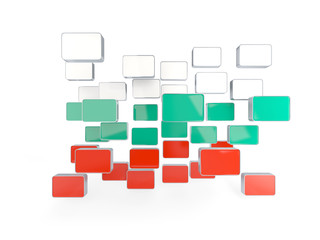 Flag of bulgaria, mosaic background