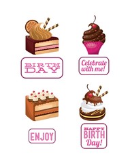 happy birthday sweet dessert celebration