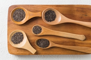 チアシード　 chia seeds of the tablespoonful