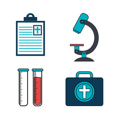 set medical care icons