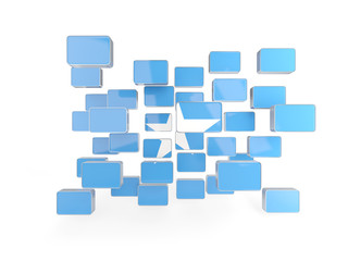 Flag of somalia, mosaic background