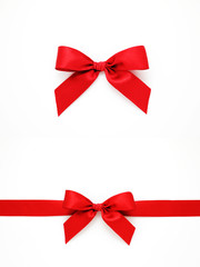 Red gift bows and ribbon