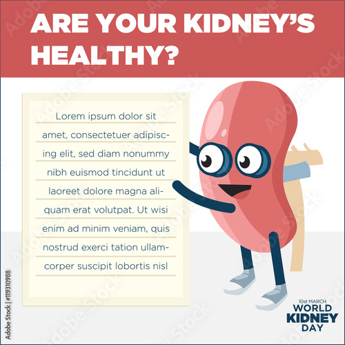 "Kidney health awareness poster template, World Kidney day campaign