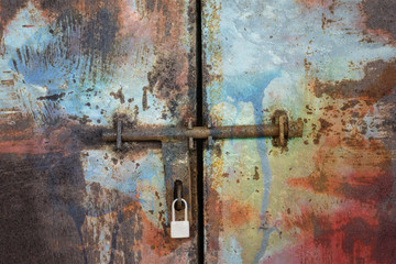 metal door with lock