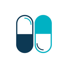 capsules drugs isolated icon