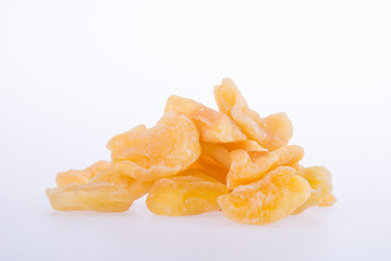 apple dry or dried apple slices on background.